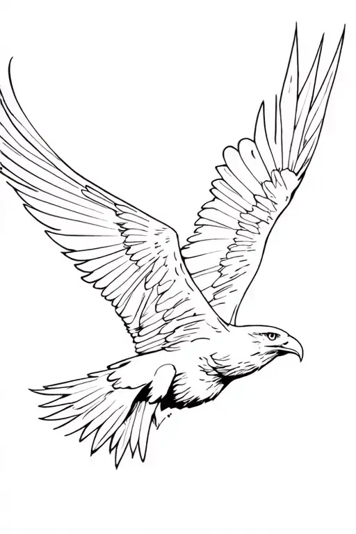 eagle soaring tattoo design idea