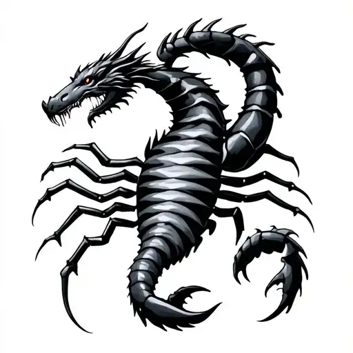 Scorpion And Dragon tattoo design idea