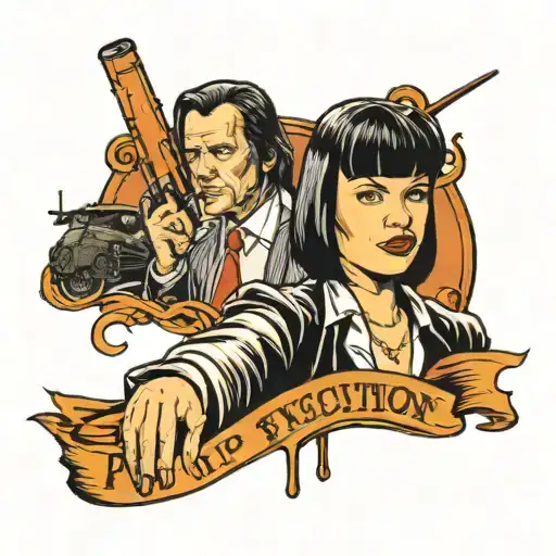 movie pulp fiction tattoo design idea