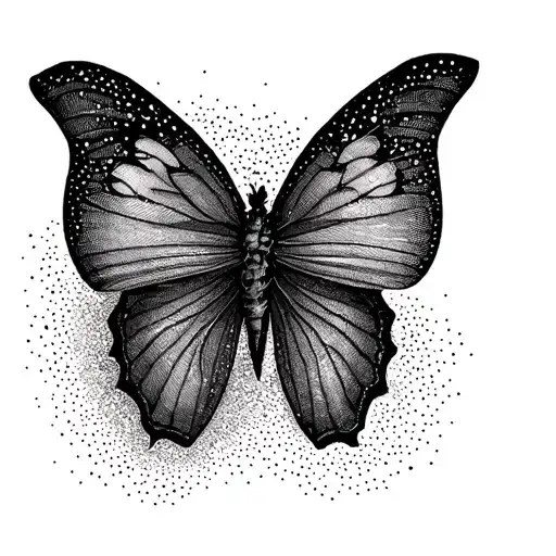 papillon tattoo design idea