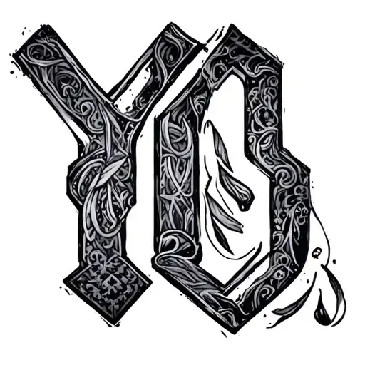 yolo text tattoo design idea