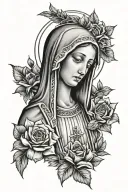 Virgin Mary tattoo design idea