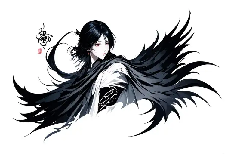 solo leveling anime yin tattoo design idea