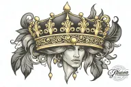 prince crown tattoo design idea