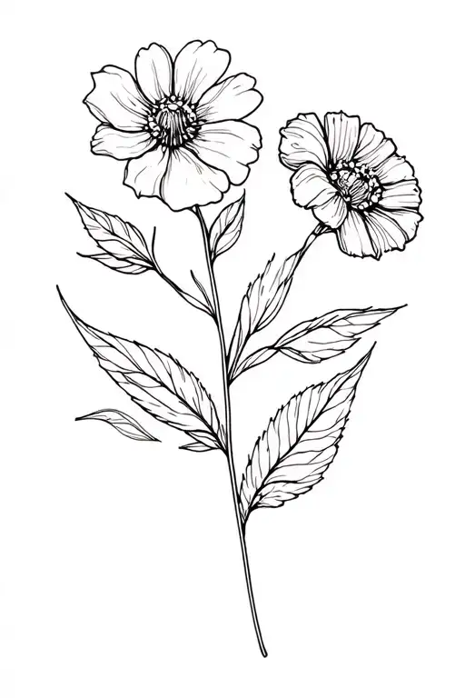 flower flash sheet tattoo design idea