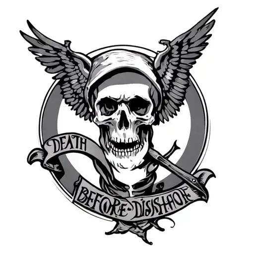 death before dishonore tattoo design idea