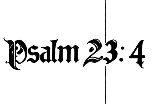"Psalm 23:4" tattoo design idea