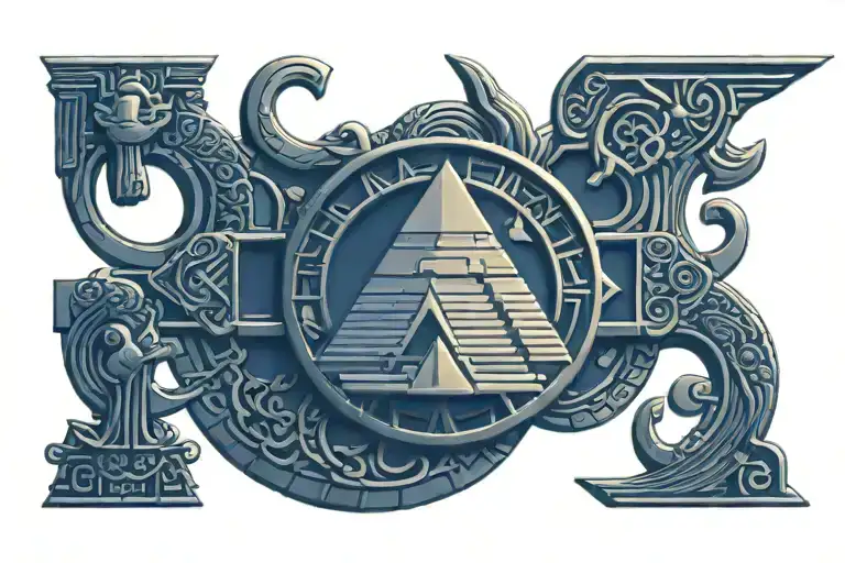 ancient Egyptian symbols tattoo design idea