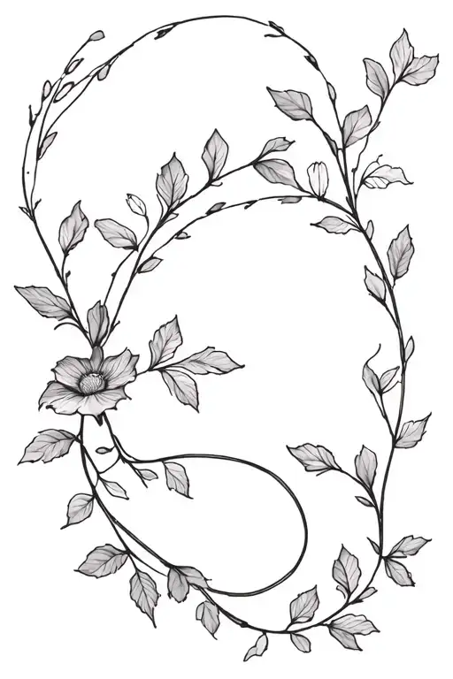 floral vine wrap my arms tattoo design idea
