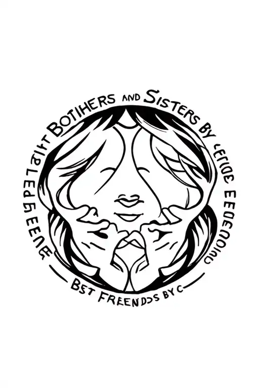 Brothers and Sisters by Chance, but Best Friends by Choice tattoo design idea