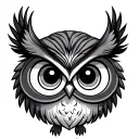 Cute Owl tattoo design idea