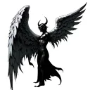 angel and devil tattoo design idea