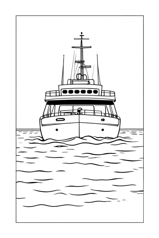 Ferry driving in Cay Glas  tattoo design idea
