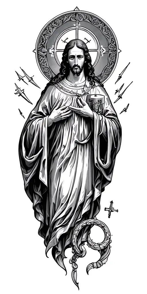 catholic tattoo design idea