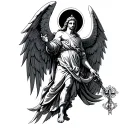 saint michael tattoo design idea