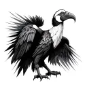 andean condor in indigenious style colombia in abstract design tattoo design idea