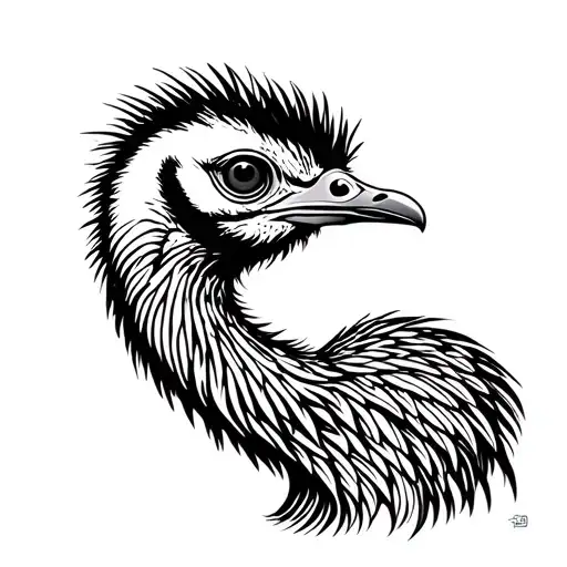 emu tattoo design idea