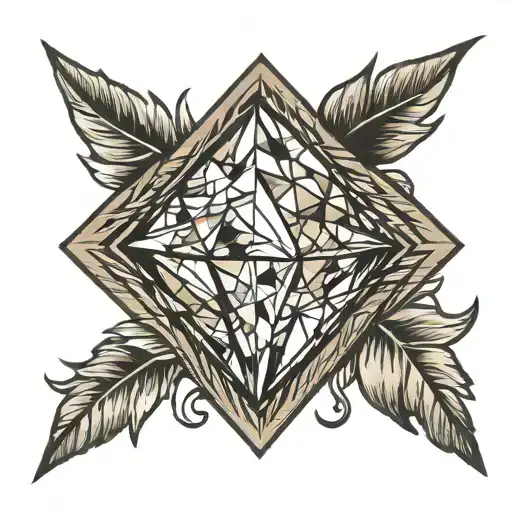 Diamond tattoo design idea