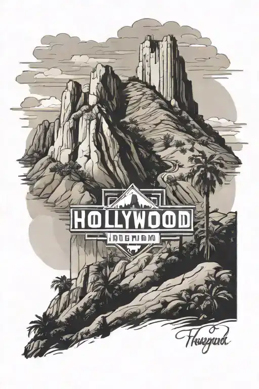 hollywood sign tattoo tattoo design idea