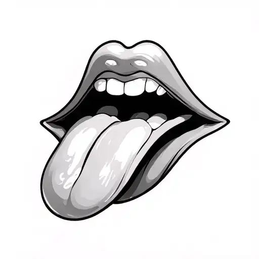tongue cancer tattoo design idea