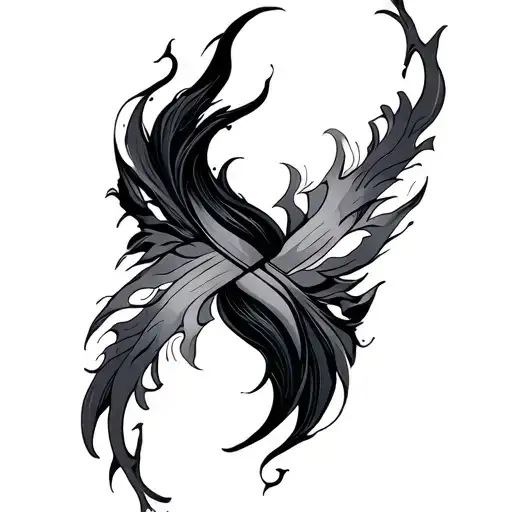 Twin Flames tattoo design idea