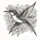 swallow bird tattoo design idea