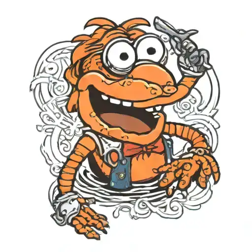 Pepe la king prawn the Muppets  tattoo design idea
