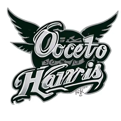 name occey otto Harris with jets tattoo design idea