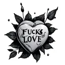 Fuck Love tattoo design idea