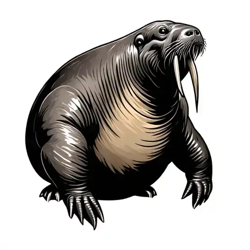 Walrus tattoo design idea