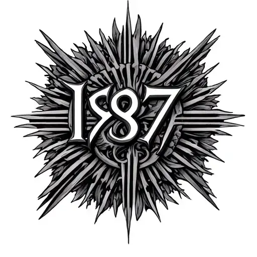 1987 Roman Numerals tattoo design idea