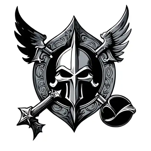 Black Templar tattoo design idea