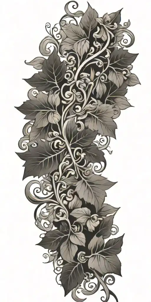 vine tattoo design idea
