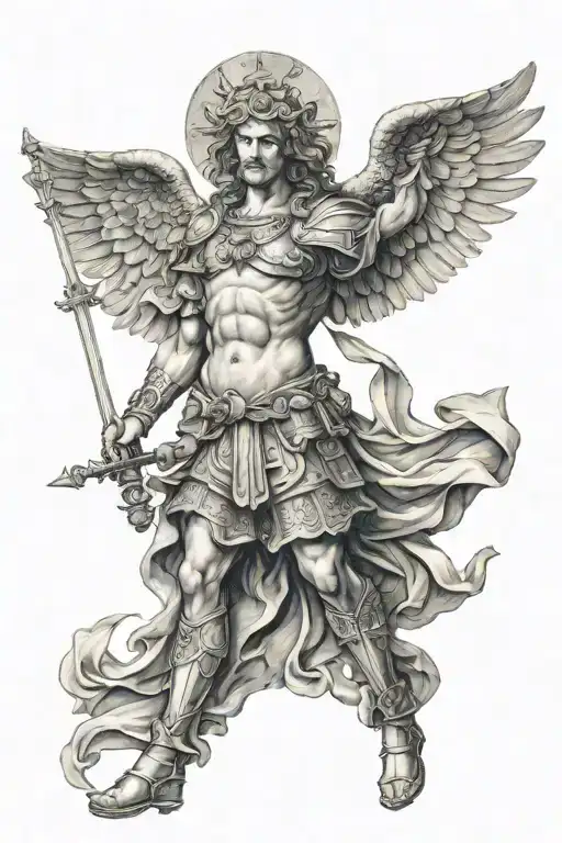 Renaissance painting featuring st michael tattoo design idea