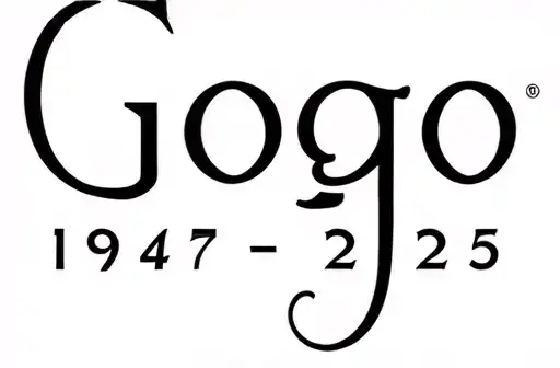 "Gogo
1947 - 2025" tattoo design idea