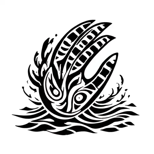 Shaka surf ocean tattoo design idea