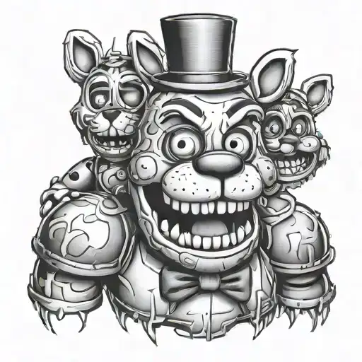 Five Nights At Freddy tattoo design idea