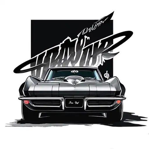 corvette tattoo design idea