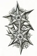 zed shuriken tattoo design idea