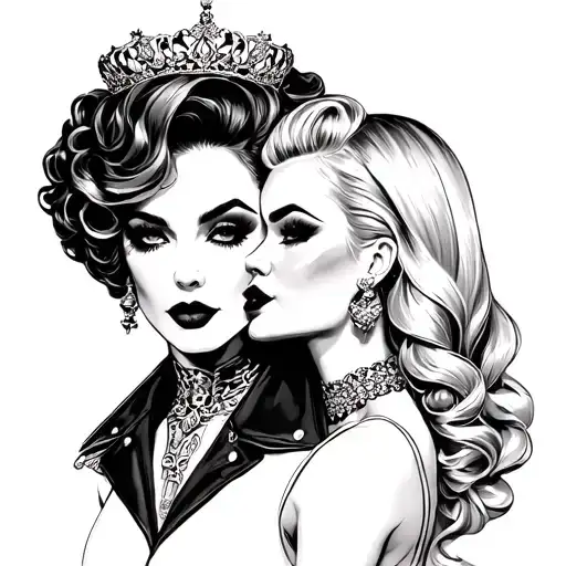 wason and harley queen in new york tattoo design idea