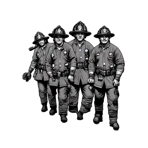 firefighter faith family tattoo design idea