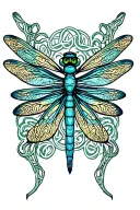 Celtic Dragonfly tattoo design idea