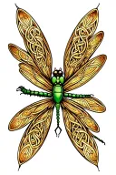 Celtic Dragonfly tattoo design idea