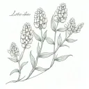 icelandic lupines with phrase þetta reddast tattoo design idea