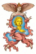 in utero angel tattoo design idea