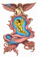 in utero angel tattoo design idea