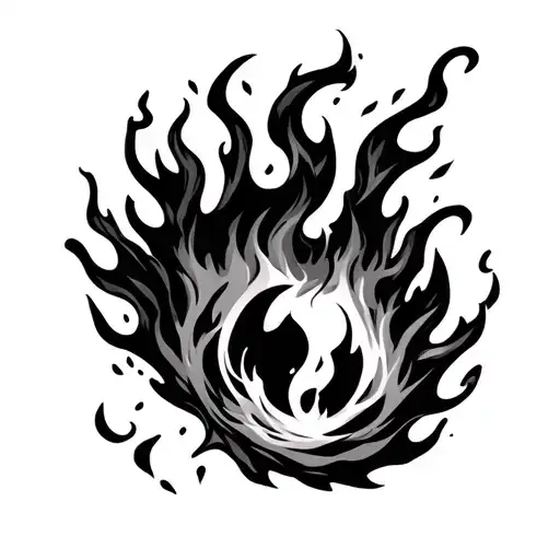 Fireball tattoo design idea