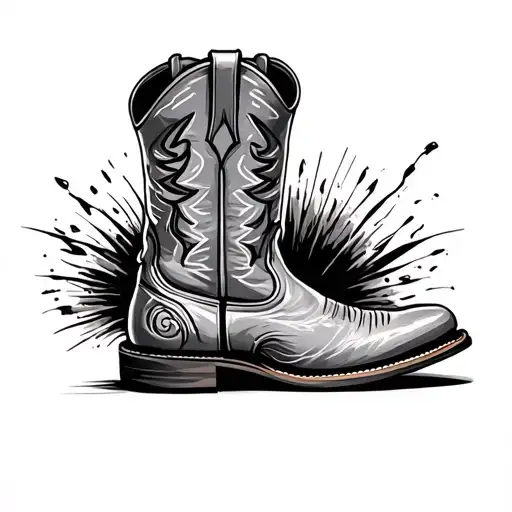 Cowboy Boot tattoo design idea