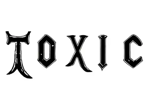 "Toxic" tattoo design idea