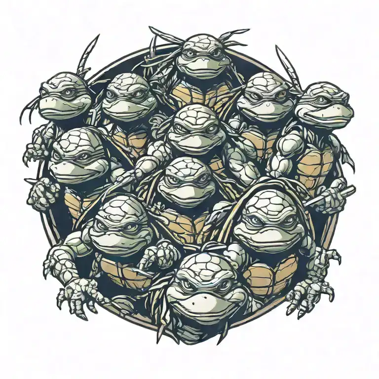 ninja turtles tattoo design idea